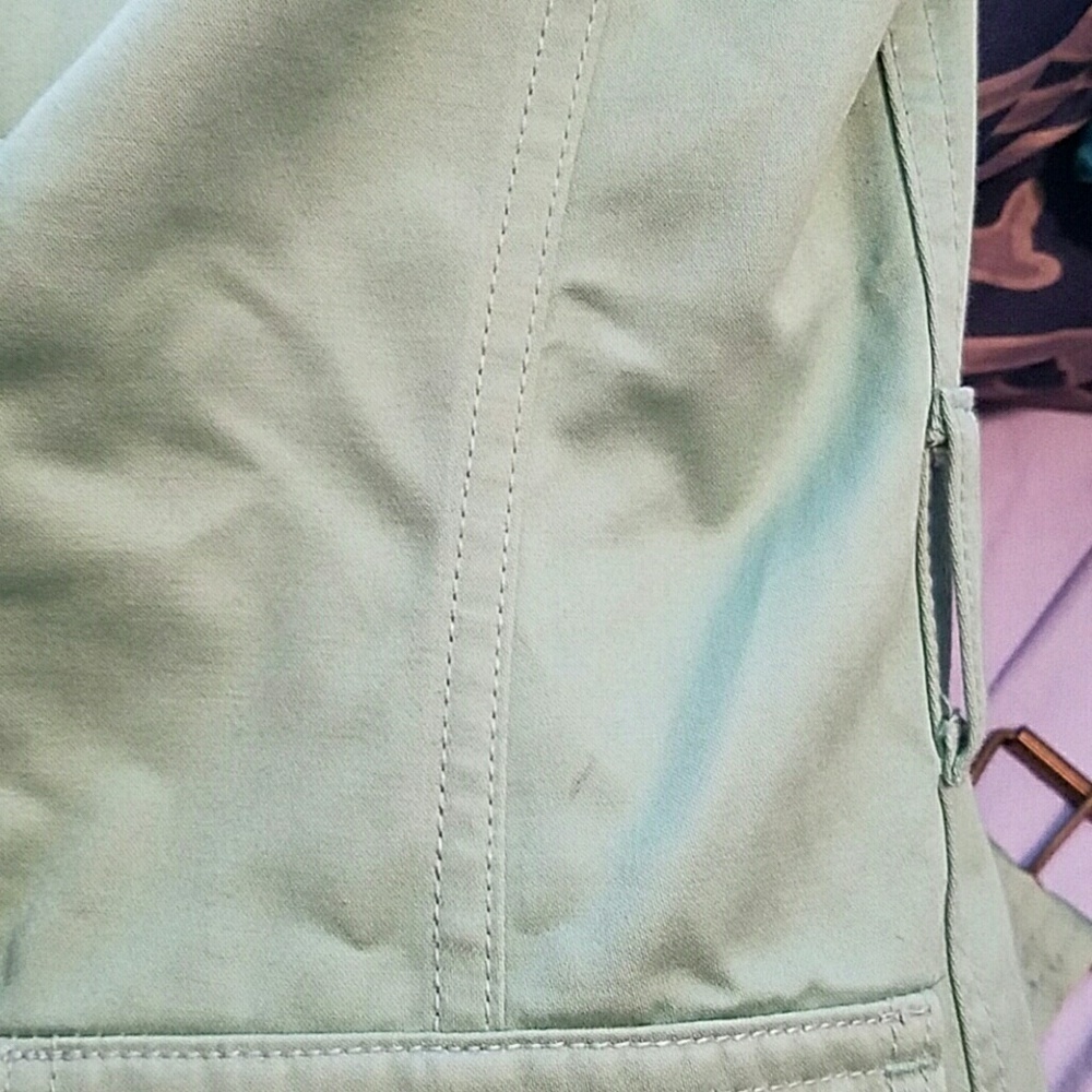 Gap Cool Weather Front Button And Belted Green Ja… - image 4